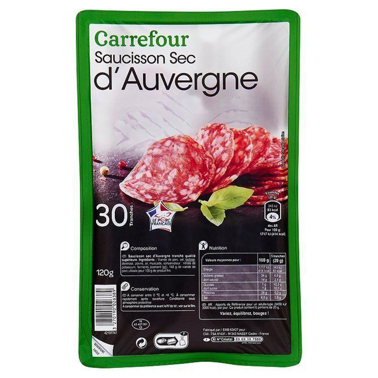 Carrefour Saucisson Sec d'Auvergne