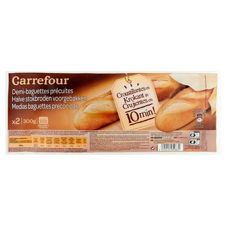 Carrefour Demi-baguettes Précuites