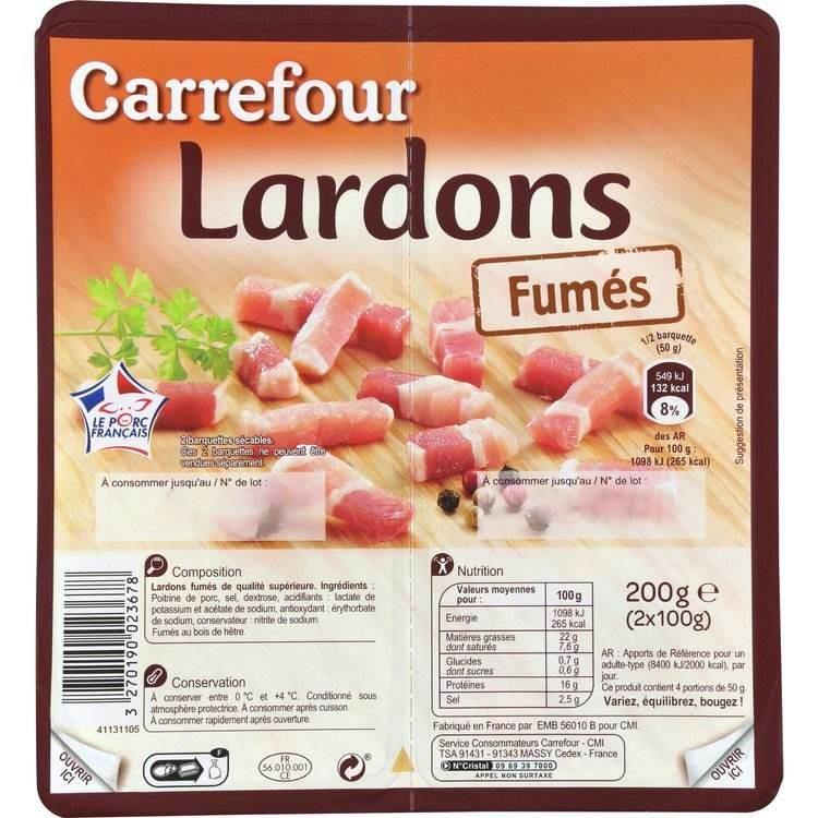 Carrefour Lardons Fumés