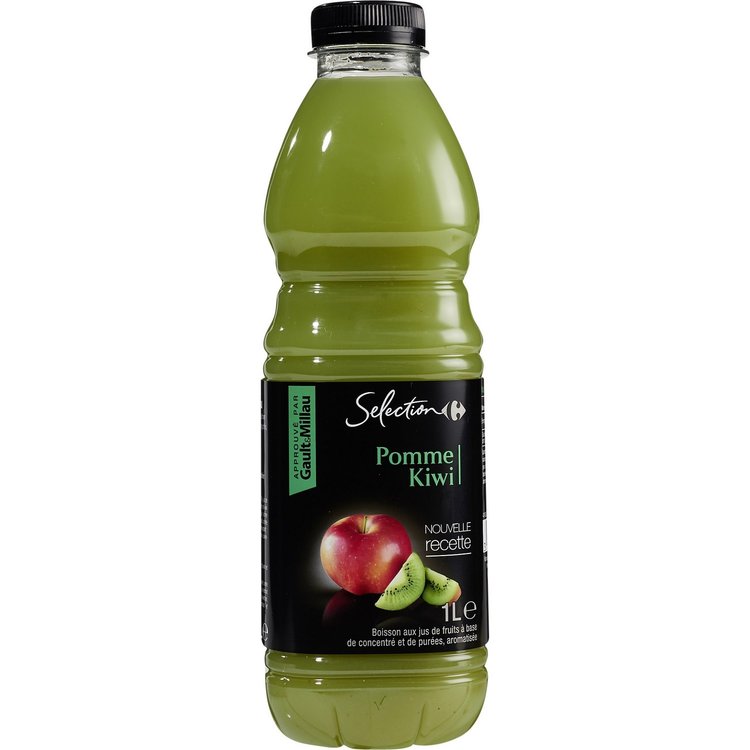 Jus de fruits pommes kiwi Carrefour Selection la bouteille