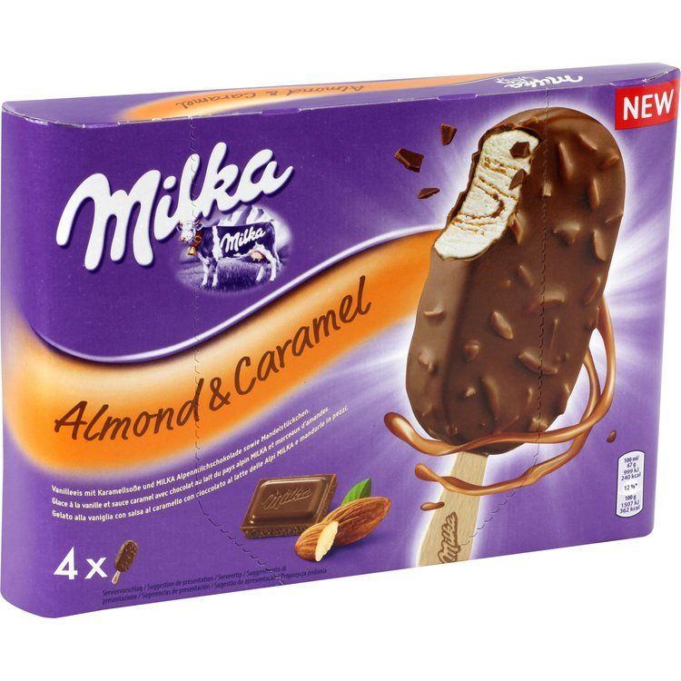  Glaces amandes/caramel Milka