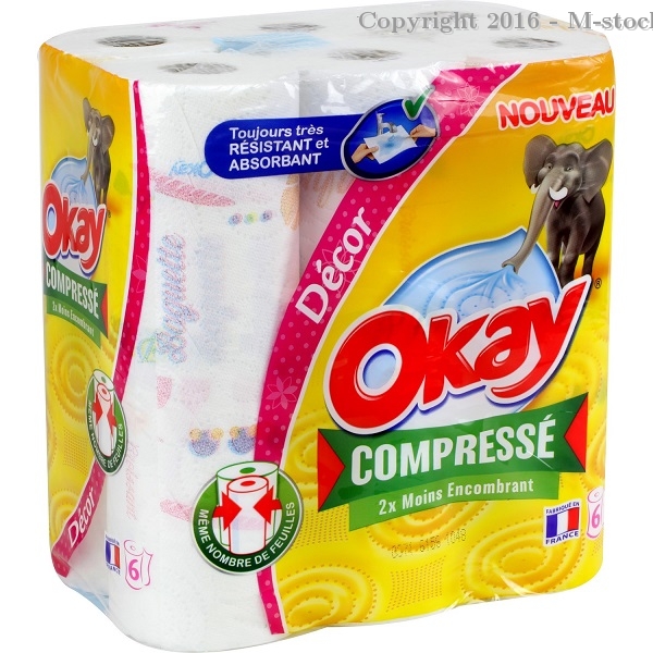 OKAY Essuie-tout Compressé Décor