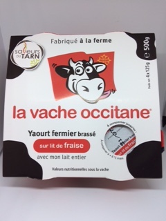 La Vache Occitane Yaourt Fermier Brassé Sur Lit de Fraise