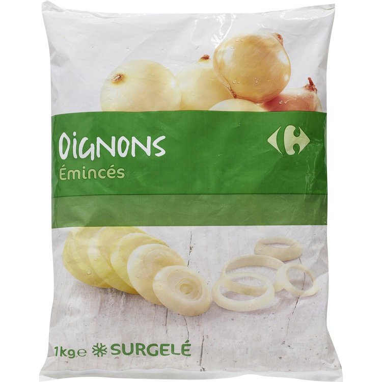 oignons emincés carrefour