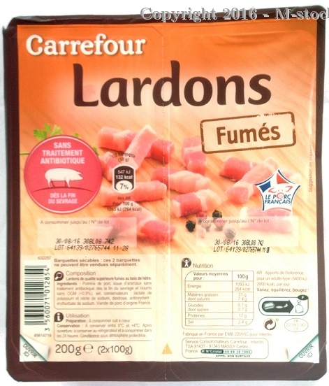 Carrefour Lardons Fumés