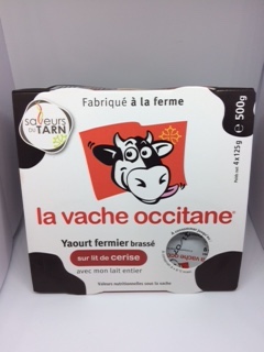 La Vache Occitane Yaourt Fermier Brassé Sur Lit de Cerise
